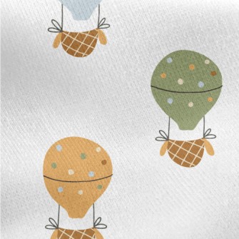 Bohemian Hot Air Balloon Jersey Backed Fleece