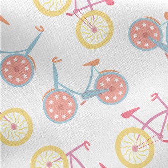Colorful And Cute Bicycle Jersey Backed Fleece