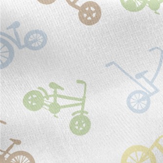 Colorful Bicycle Silhouette Jersey Backed Fleece