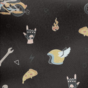 Skeleton Riding A Motorcycle Jersey Backed Fleece