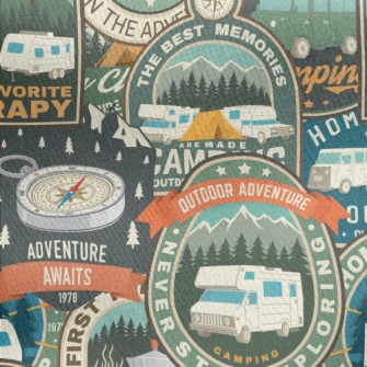 Summer Camping Logo Jersey Backed Fleece