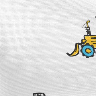 Cartoon Construction Vehicles Pongee