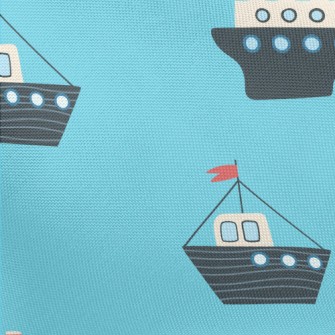 Ship Sailing On The Sea Pongee