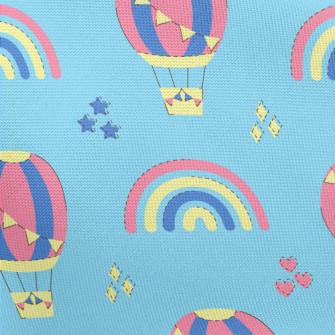 Cute Hot Air Flying In The Air Pongee