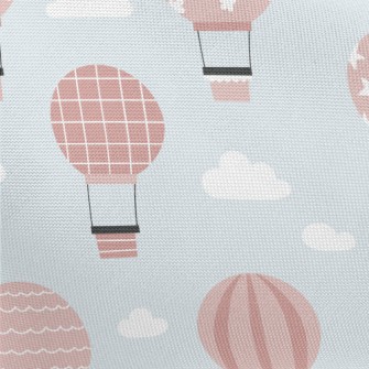 Pink Pattern Hot Air Balloon Pongee
