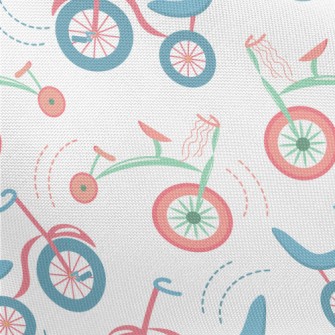 Cartoon Retro Bicycle Pongee