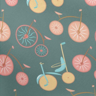 Colorful Retro Bicycle Pongee