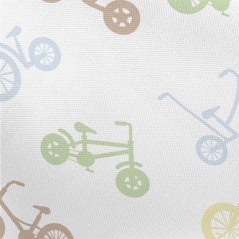 Colorful Bicycle Silhouette Pongee