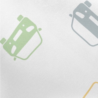 Colored Car Silhouettes Pongee