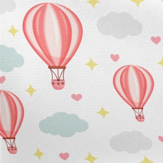 Hot Air Balloon And Love Pongee