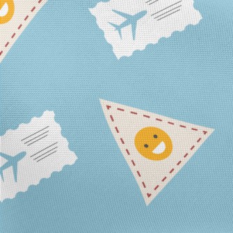 Airline Ticket And Smiley Emoj Pongee