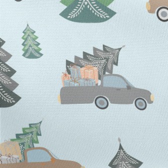 Truck And Christmas Tree With  Pongee