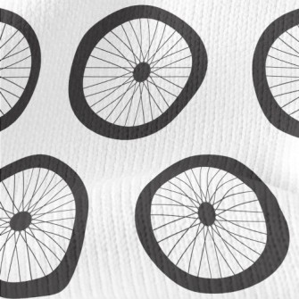 Bicycle Wheel Pattern Stretch Jersey