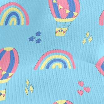 Cute Hot Air Flying In The Air Stretch Jersey