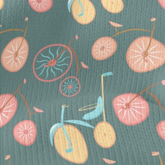 Colorful Retro Bicycle Stretch Jersey