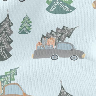 Truck And Christmas Tree With  Stretch Jersey