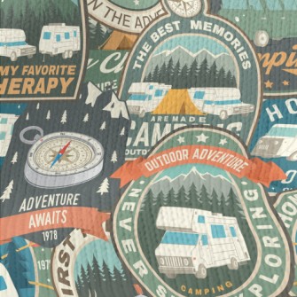 Summer Camping Logo Stretch Jersey