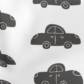Black Car Graffiti Lightweight Cotton Poplin