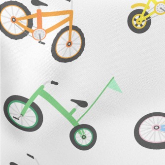 Colorful Children&#39;s Bicycl Lightweight Cotton Poplin
