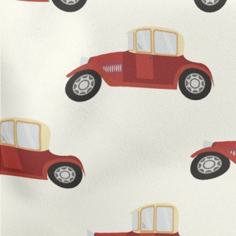 Classic Retro Cars Lightweight Cotton Poplin