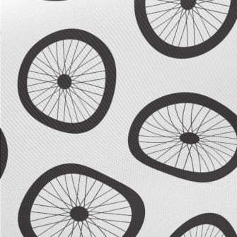 Bicycle Wheel Pattern Midweight Cotton Poplin