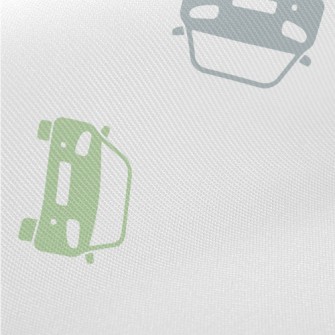 Colored Car Silhouettes Midweight Cotton Poplin
