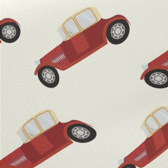 Classic Retro Cars Midweight Cotton Poplin
