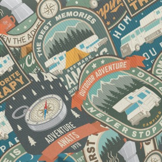 Summer Camping Logo Midweight Cotton Poplin