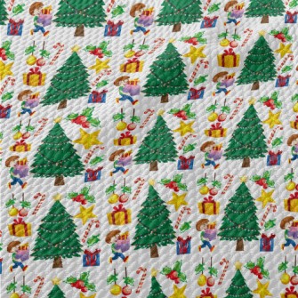 Happy Christmas Little Boy Birdseye Piqué