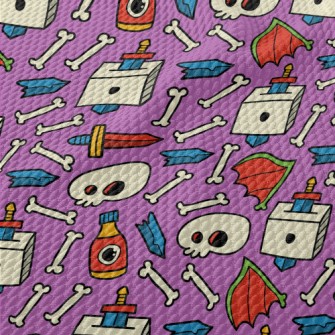 Funny Cartoon Graffiti Birdseye Piqué