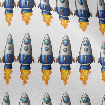 Cartoon Rocket Launch Chiffon