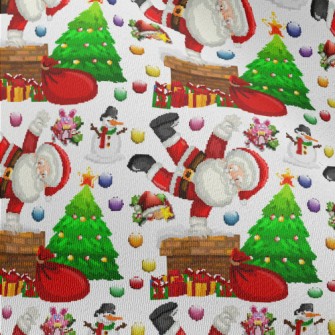 Santa Claus Climbing The Chimn Chiffon
