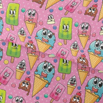 Cartoon Expression Ice Cream Waterproof Oxford