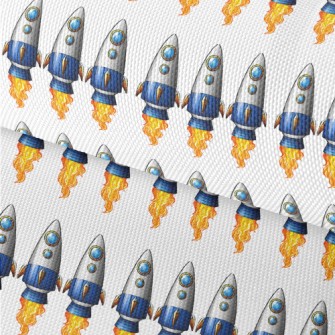 Cartoon Rocket Launch Waterproof Oxford