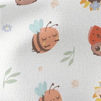 Cute Ladybug And Sunflower Waterproof Canvas