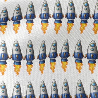 Cartoon Rocket Launch Waterproof Canvas