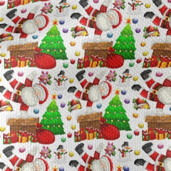 Santa Claus Climbing The Chimn Waterproof Canvas