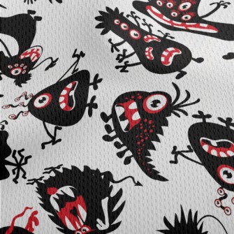 Funny Expression Monster Athletic Mesh Flat Back