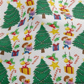 Happy Christmas Little Boy Athletic Mesh Flat Back