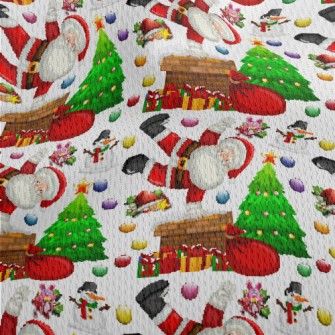 Santa Claus Climbing The Chimn Athletic Mesh Flat Back