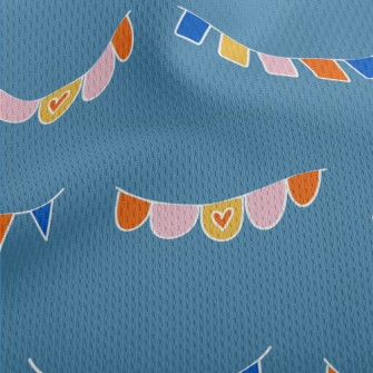 Cute Bunting Decoration Athletic Mesh Flat Back
