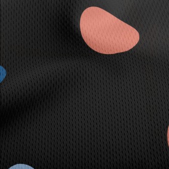 Abstract Polka Dot Pattern Athletic Mesh Flat Back