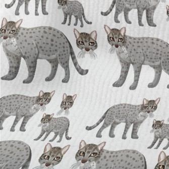 Cartoon Gray Fishing Cat Terry