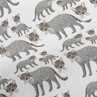 Cartoon Gray Fishing Cat Performance Linen