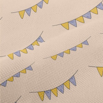 Hand Drawn Decorative Flags Performance Linen