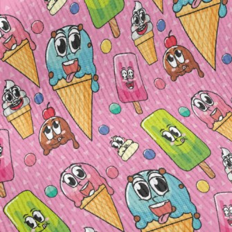 Cartoon Expression Ice Cream Standard Corduroy