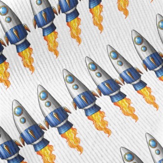 Cartoon Rocket Launch Standard Corduroy