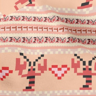 Pixel Style Lobster Micro Fleece