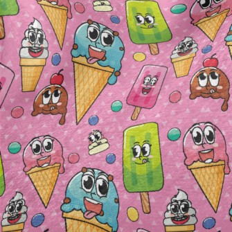 Cartoon Expression Ice Cream Minky