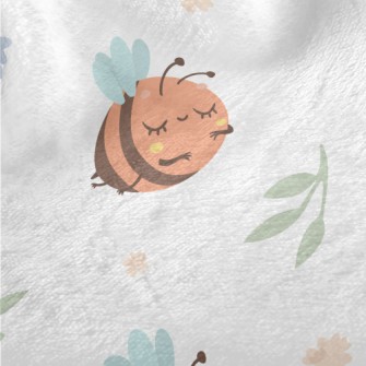 Cute Ladybug And Sunflower Minky